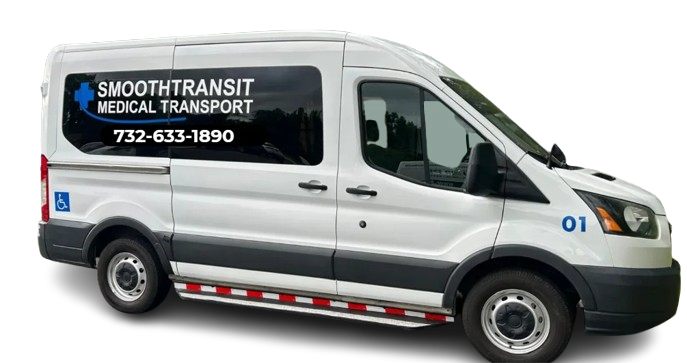 Wheelchair-accessible SmoothTransit Medical Transport van serving Monmouth Junction and Middlesex County, New Jersey